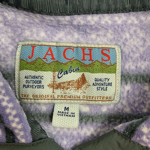 Jachs Sweatshirt Women M Medium Multi Aztec Print Cabin Half Snap Button Fleece - Picture 8 of 12